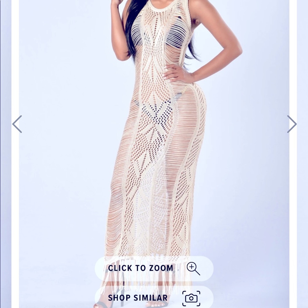 Fashion Nova -full body sleeveless beach cover.